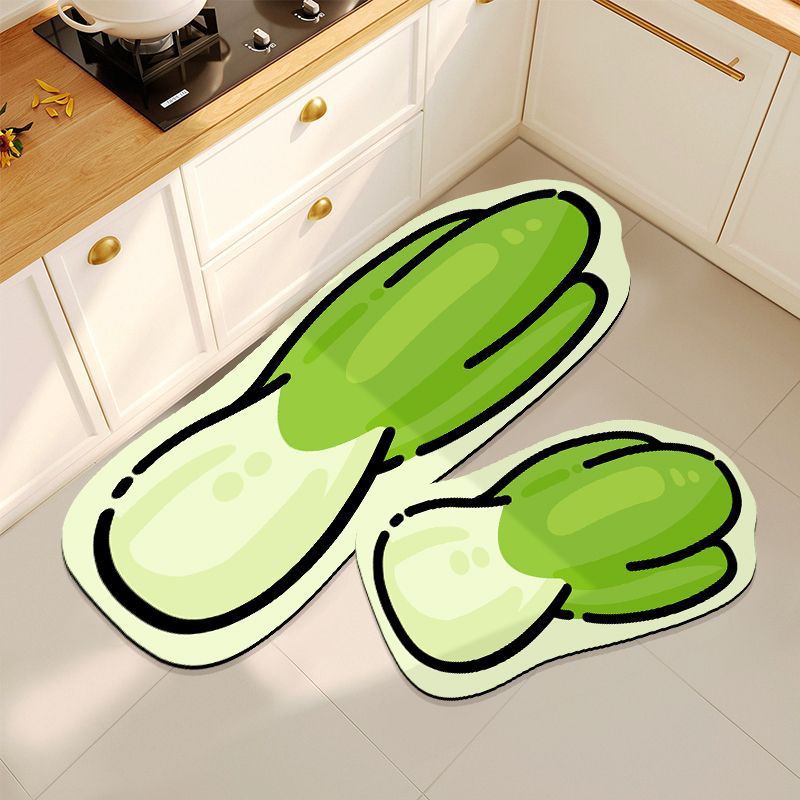 Cartoon Pepper Design Kitchen Mat Set