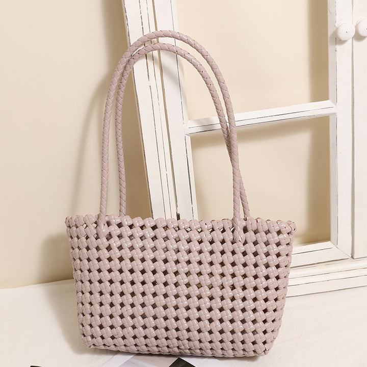 Braided Beach Bag with Practical Folding Mechanism Kalsten