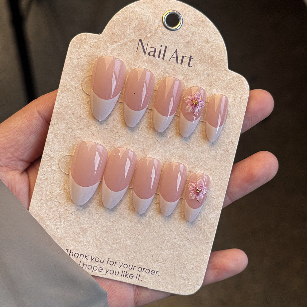 Elegant Floral Press-On Nail Set Kalsten