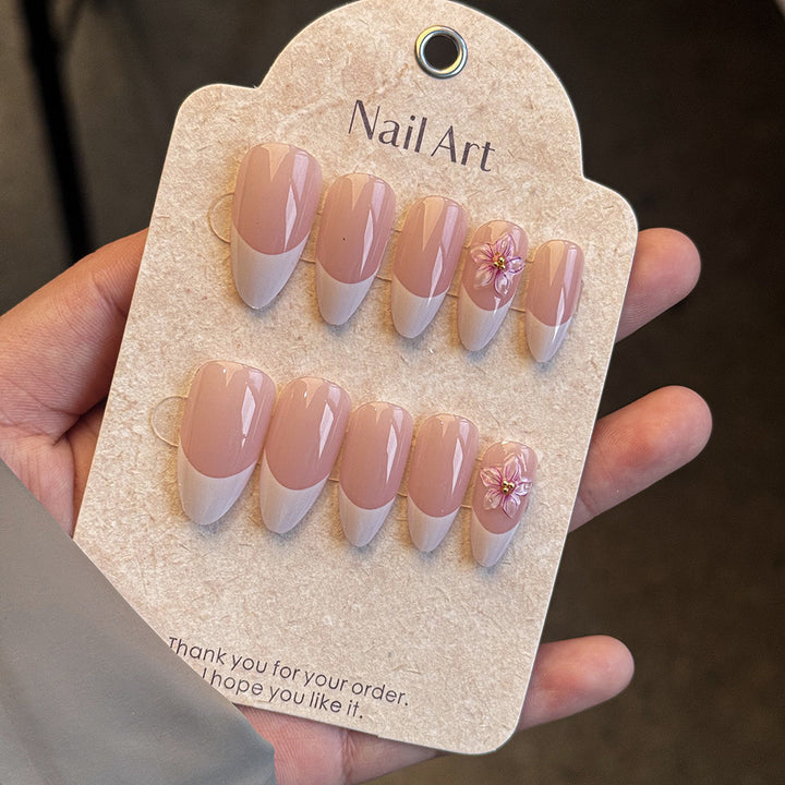 Elegant Floral Press-On Nail Set Kalsten