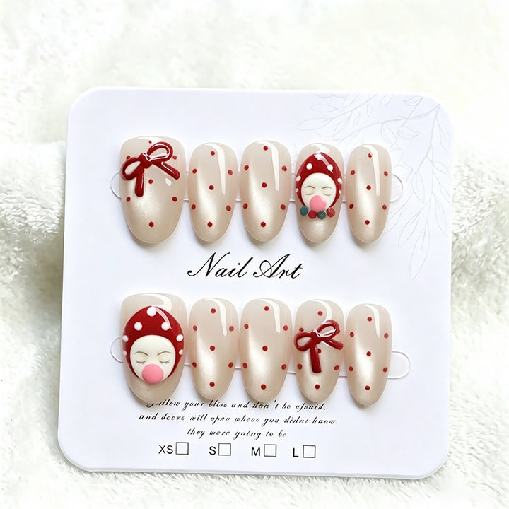 Festive Themed Press-On Nail Decor Kalsten