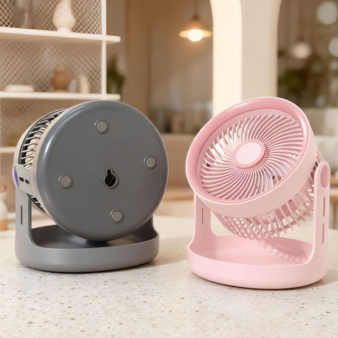 Ladies table fan with adjustable head and quiet operation mode Kalsten