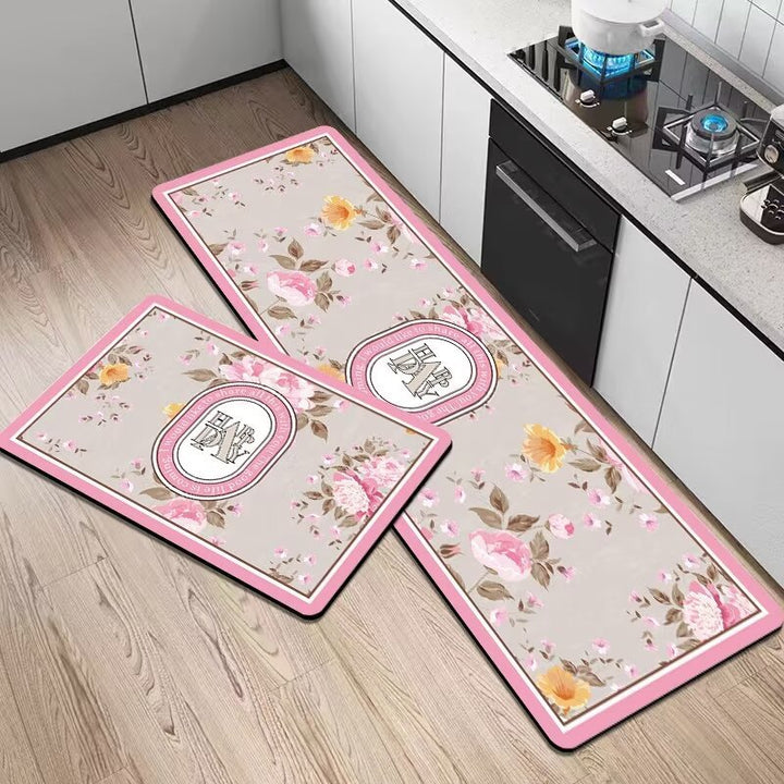 Artistic Floral Kitchen Mat Set