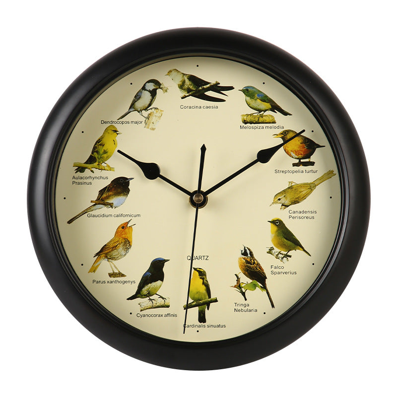 Wall clock with colorful bird design Kalsten