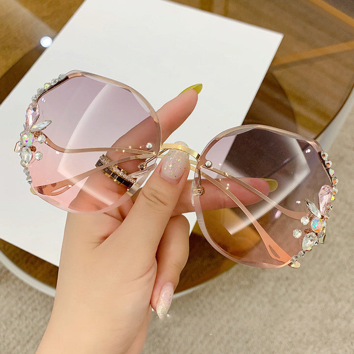 Women's Oversized Sunglasses with Decorative Stones Kalsten