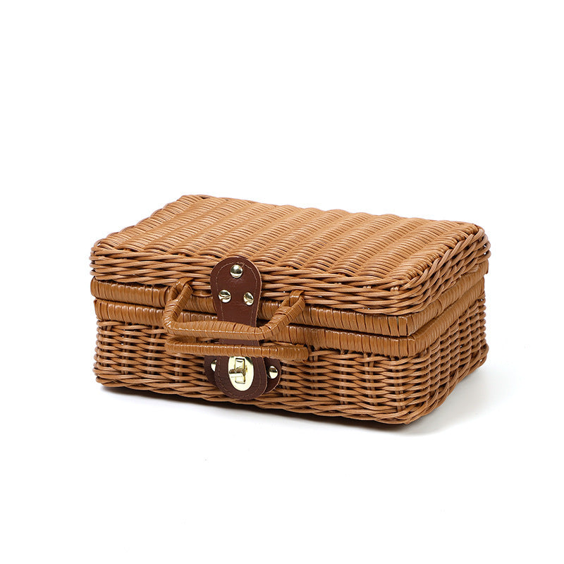 Rustic Woven Storage Basket Kalsten