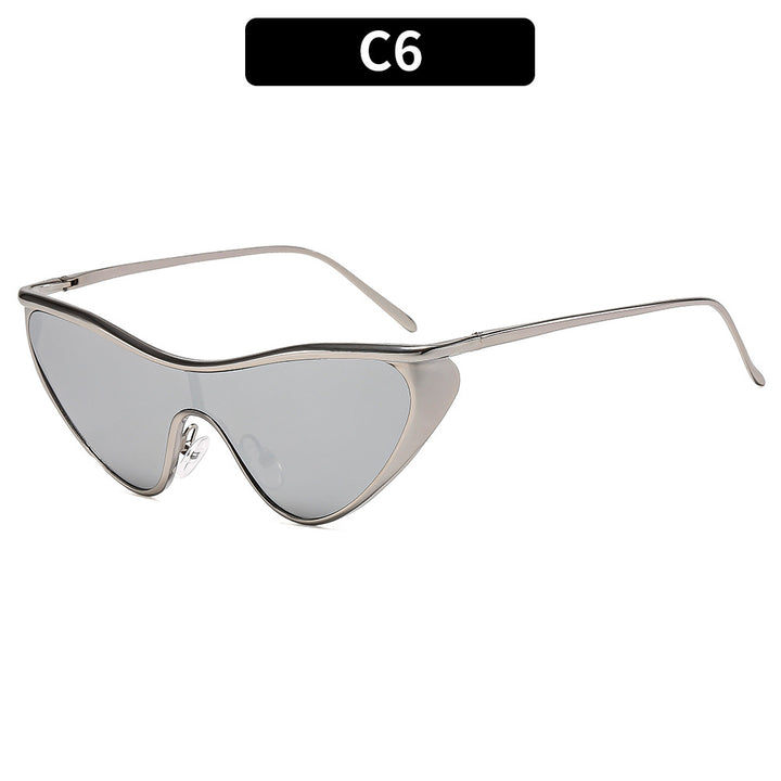 Futuristic Geometric Shield Sunglasses