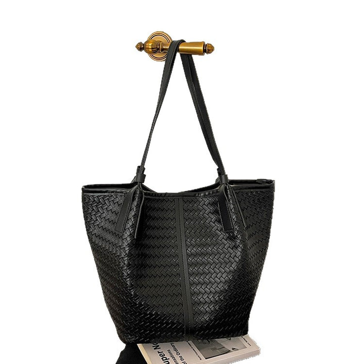 Textured Woven Tote Bag