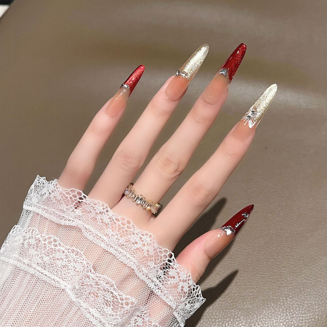 Premium Decorative Stiletto Press-On Nails Kalsten