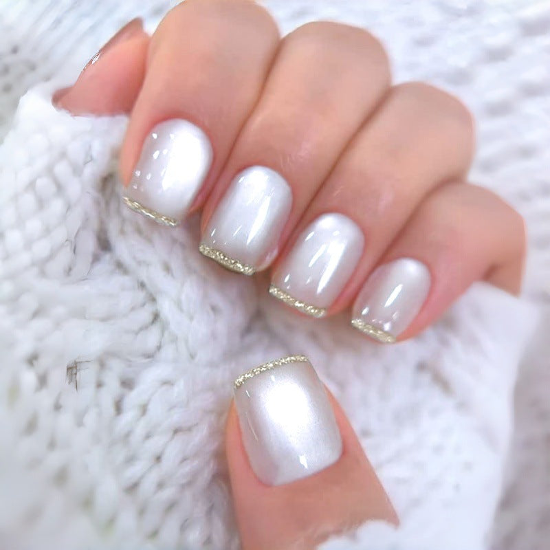 Elegant Glitter Tip Press-On Nail Set Kalsten