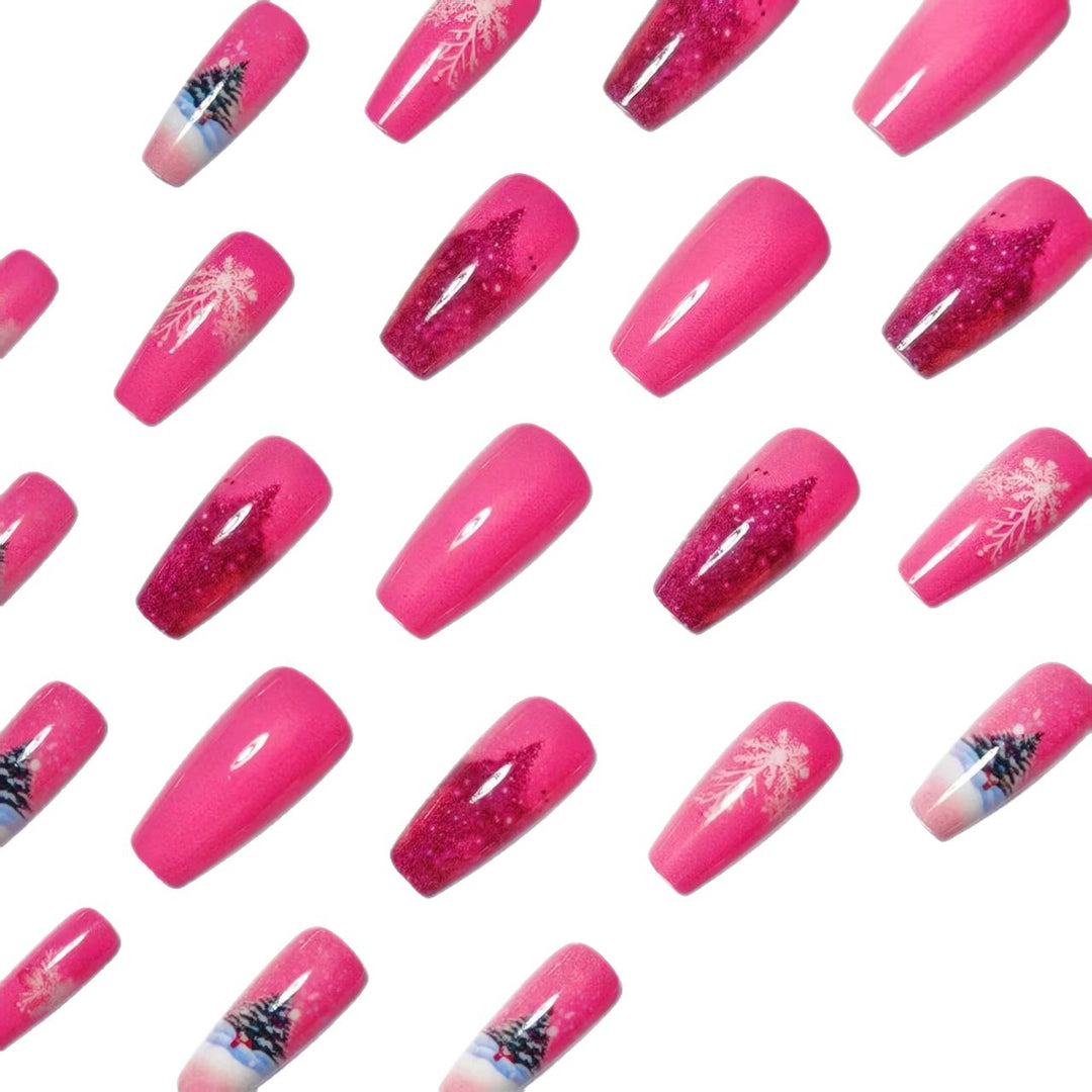 Artificial nails with winter Christmas design Kalsten