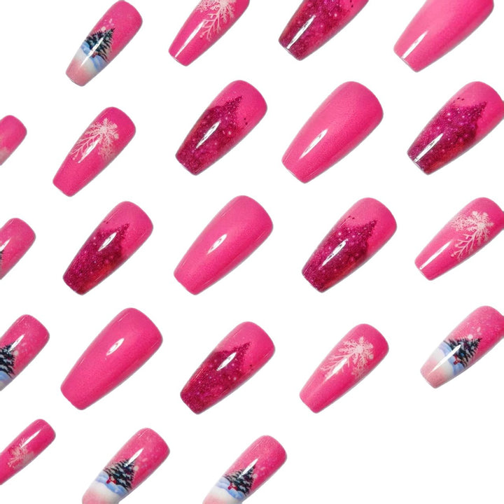 Artificial nails with winter Christmas design Kalsten