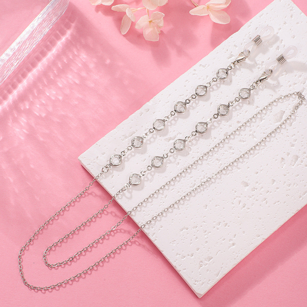 Stylish Crystal Chain Eyewear Holder Kalsten