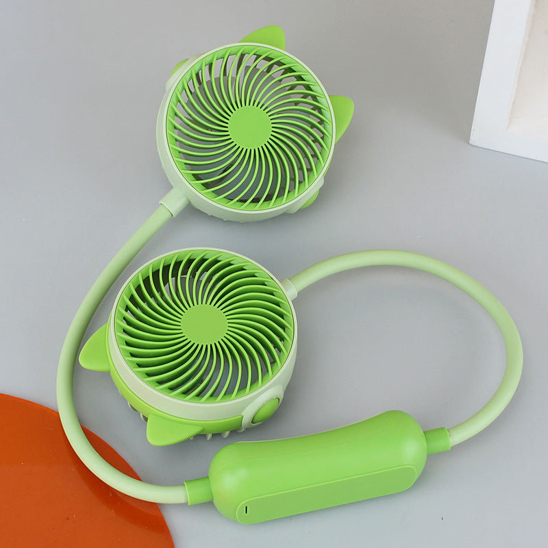 Ladies Portable Neck Fan with Flexible Mount and Dual Fan System Kalsten