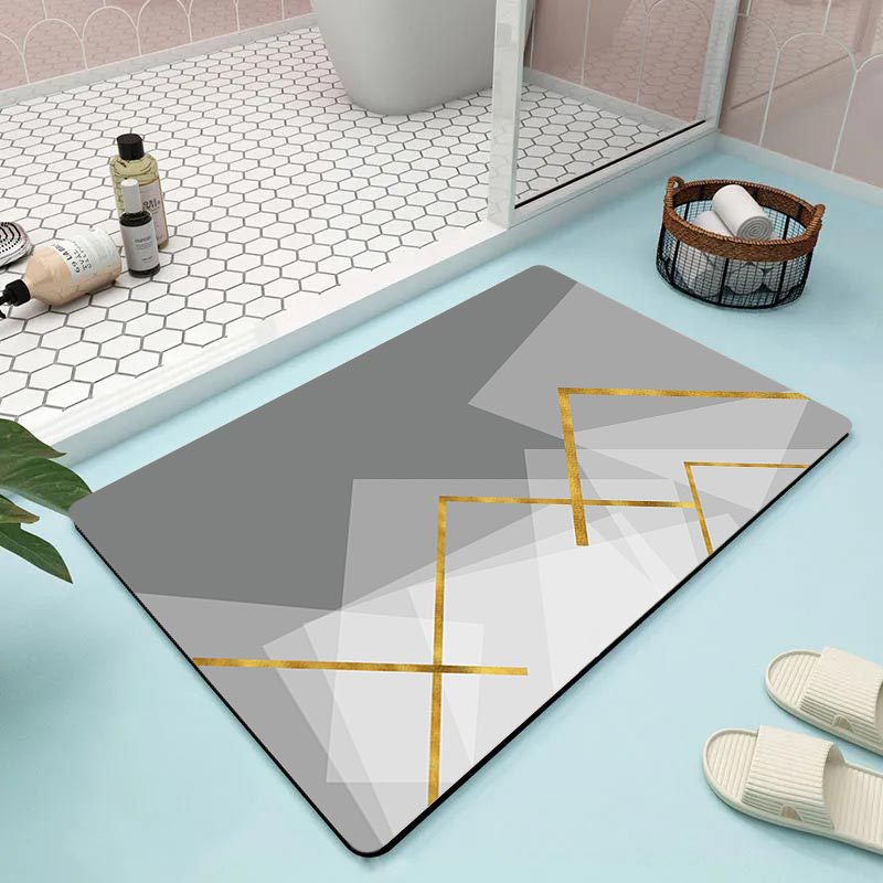 Modern Geometric Pattern Bath Mat