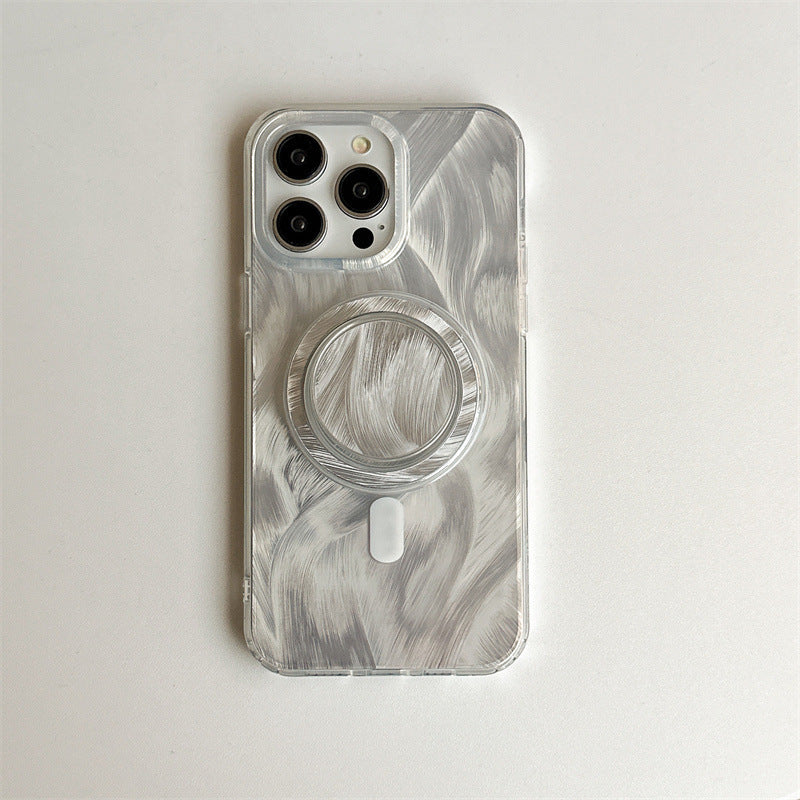 Glitter Magnetic Ring Phone Case With Magsafe-Compatible Ring Stand