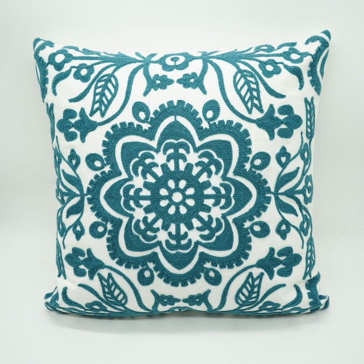 Embroidered Flower Cushion