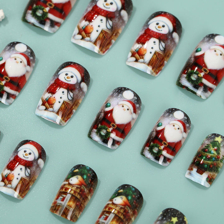 Festive artificial nails with Christmas motifs Kalsten