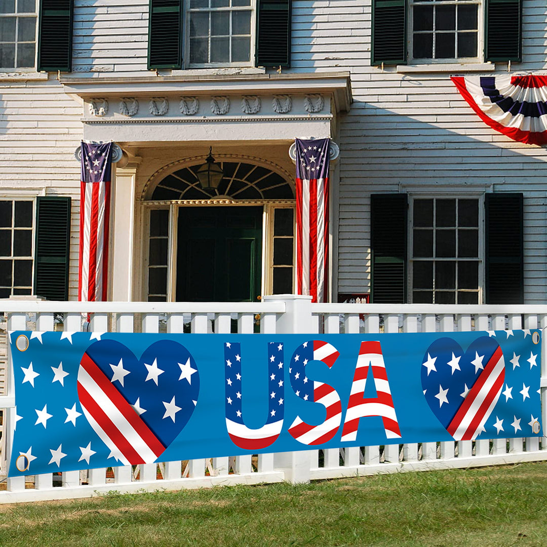 Unisex garden banner with patriotic design by Kalsten