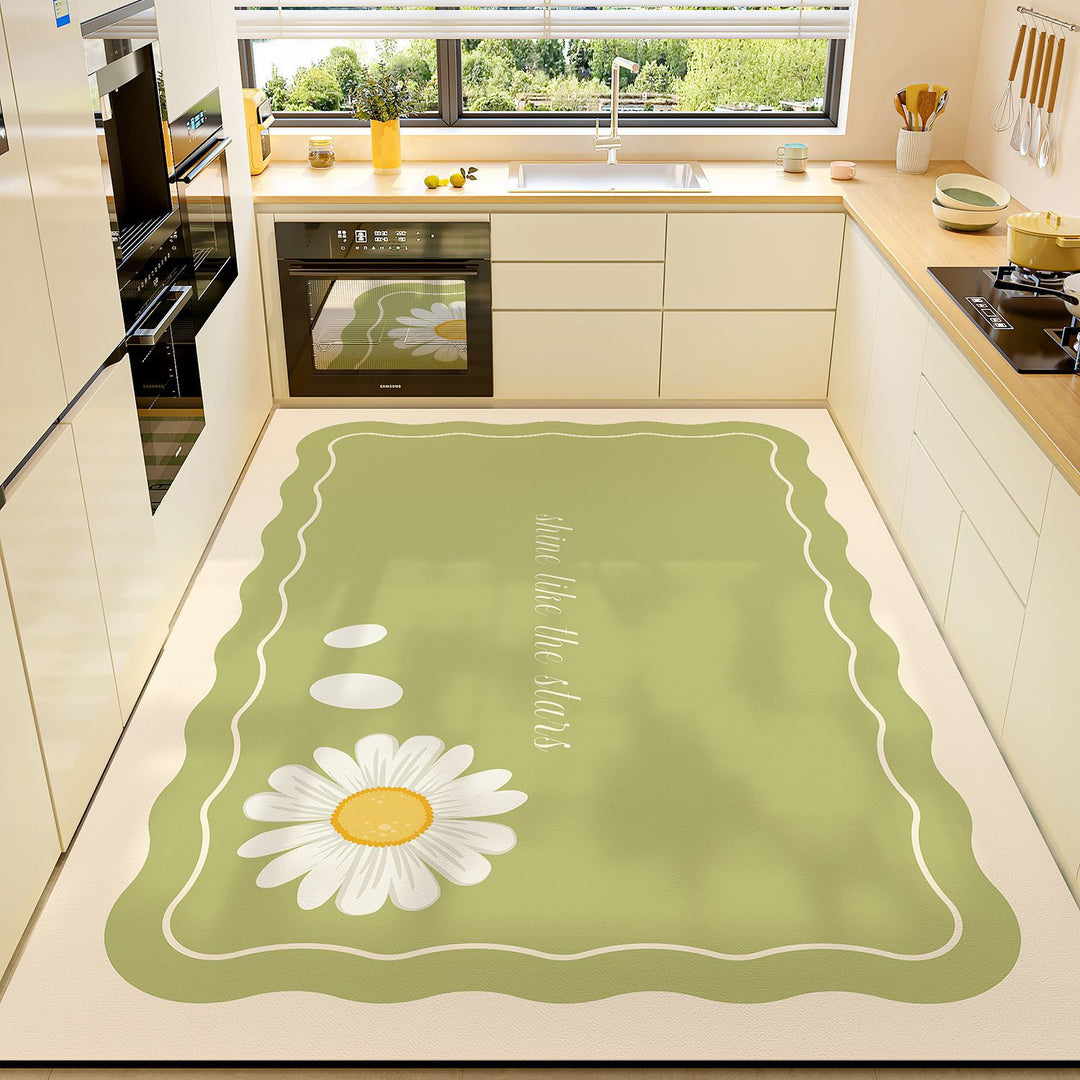 Leaf Pattern Kitchen Mat