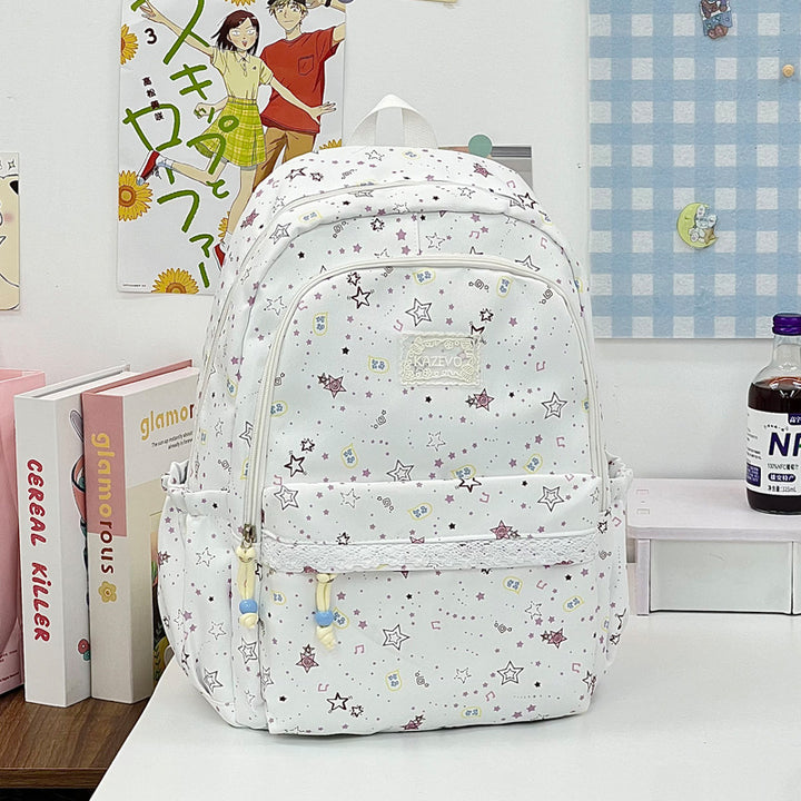 Playful Star-Printed School Backpack Kalsten