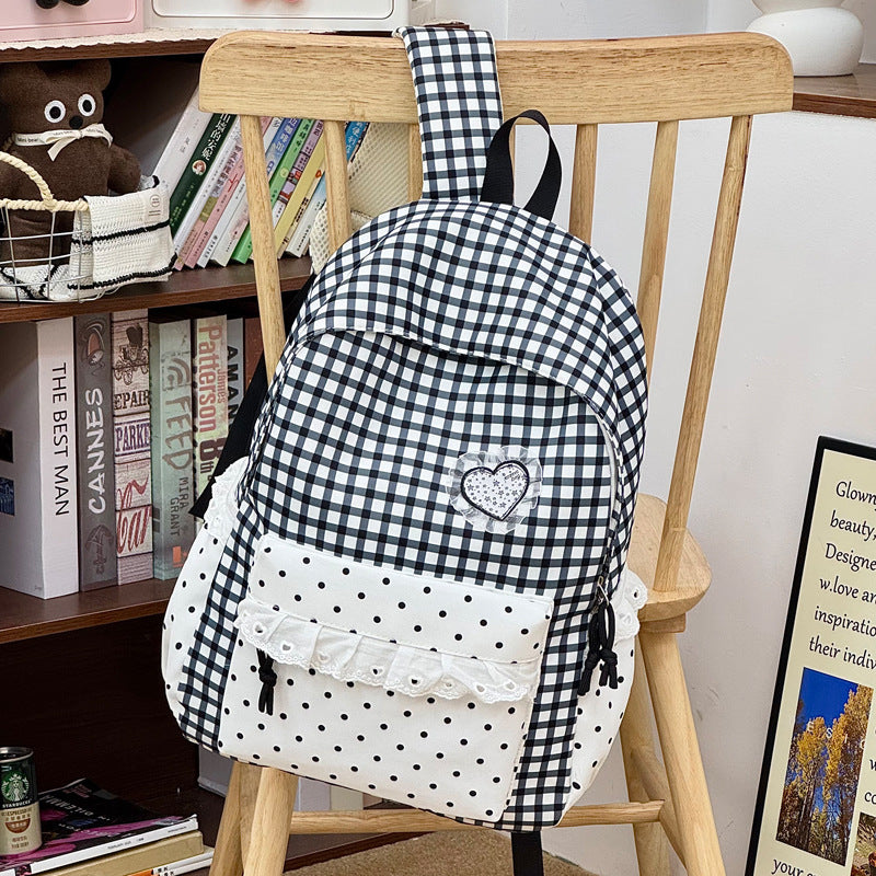 Stylish Checked Backpack Kalsten