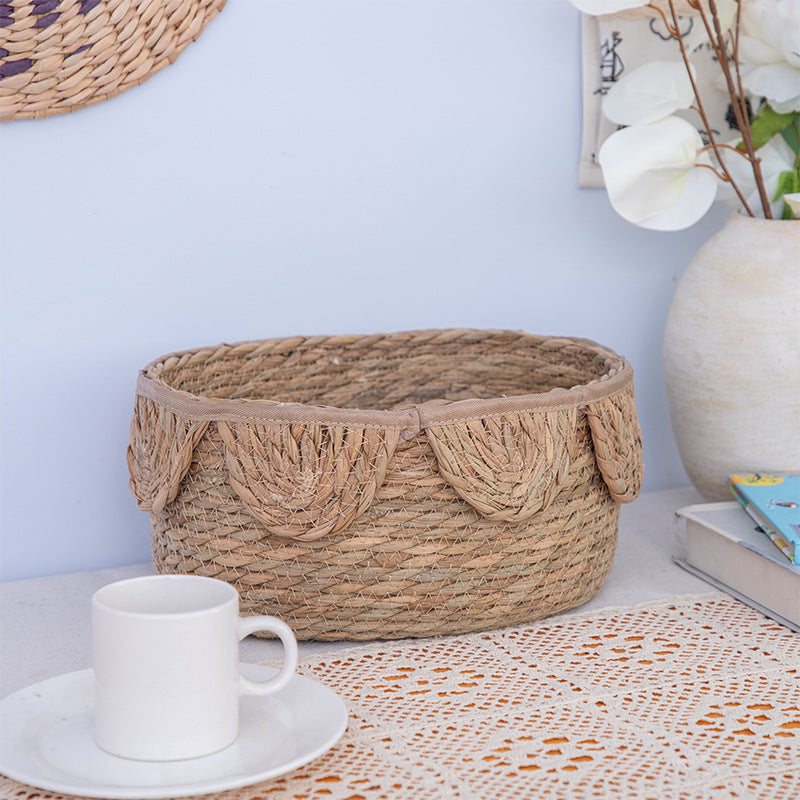Stylish storage basket with wave rim Kalsten