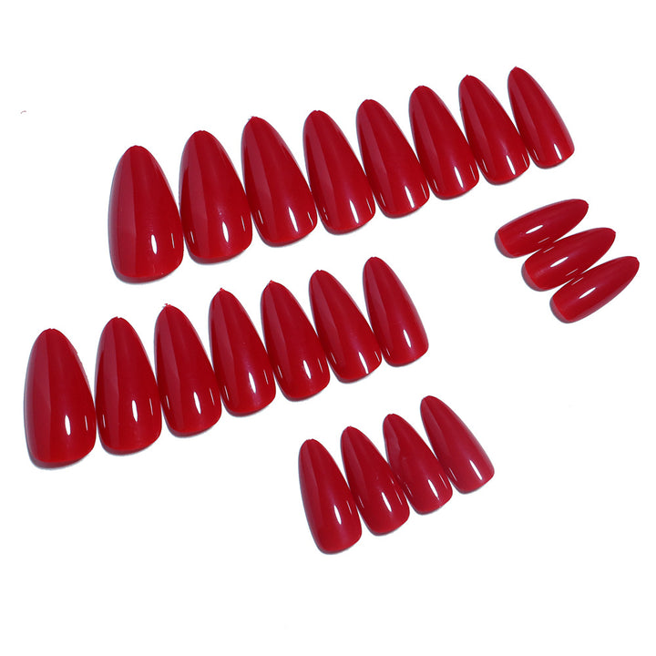 Glossy Stiletto Press-On Nail Set with Durable Adhesive Kalsten