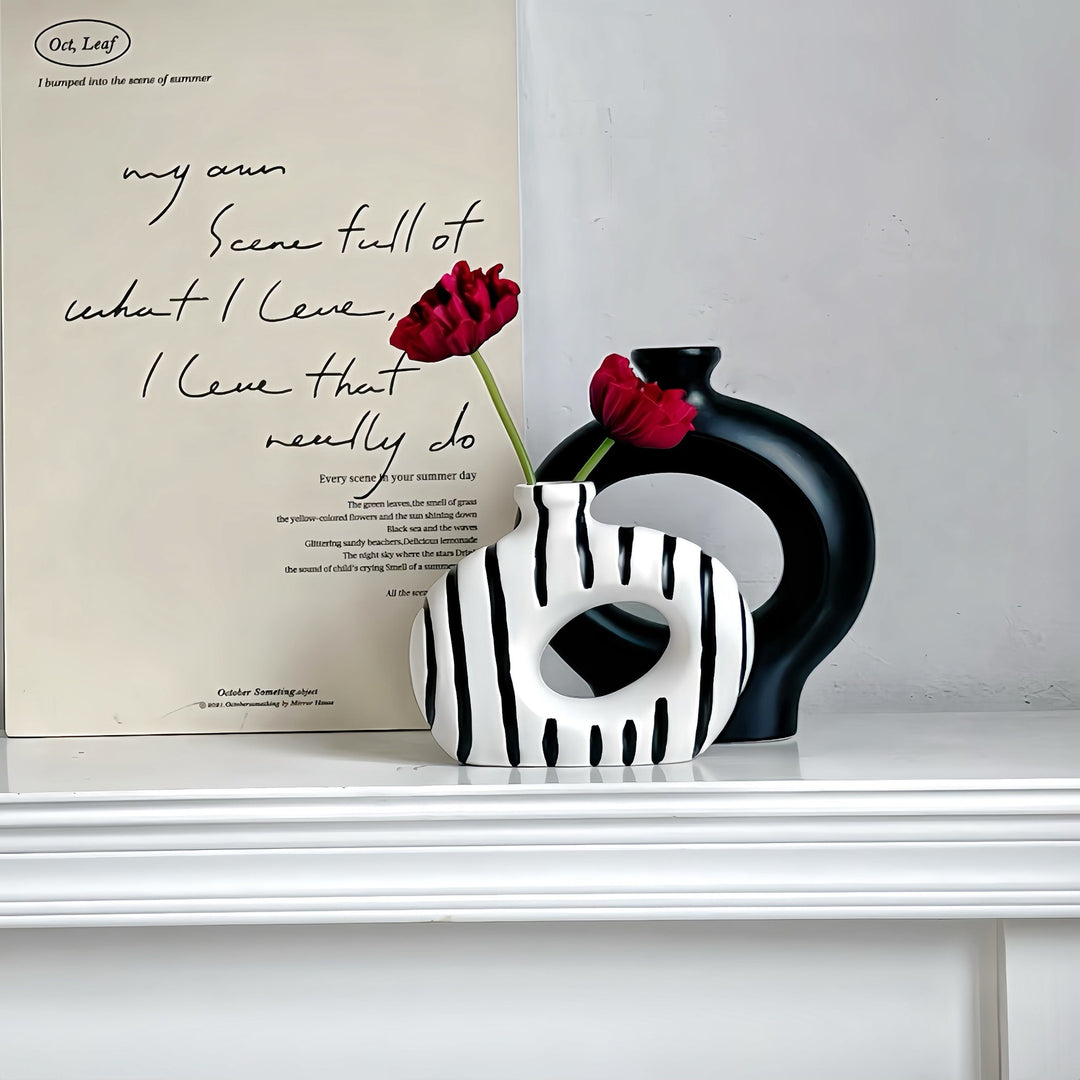 Artistic Abstract Ceramic Flower Vase for Home