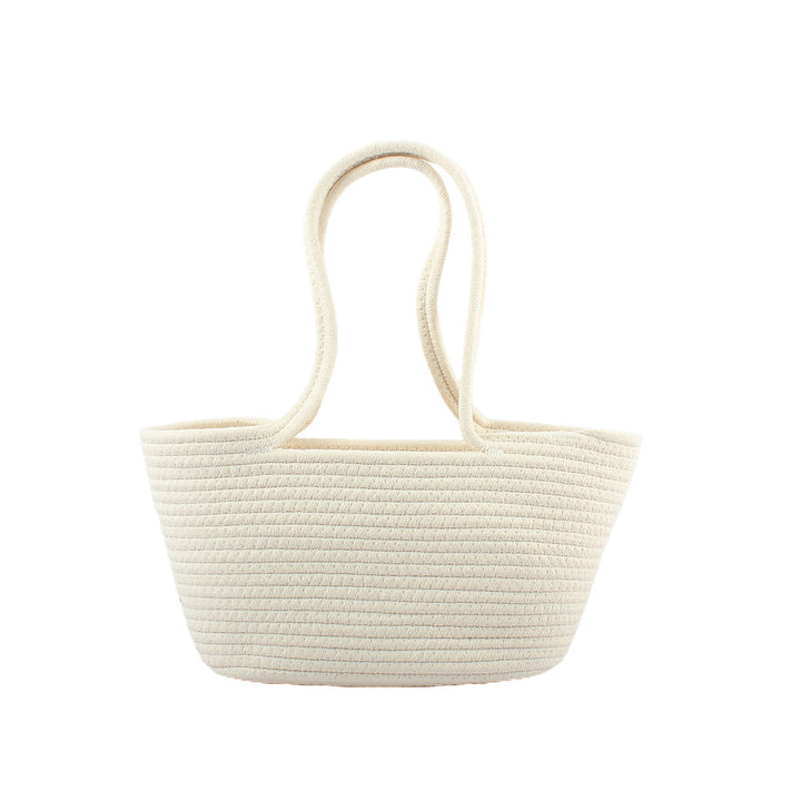 Basket bag with playful lace accent Kalsten