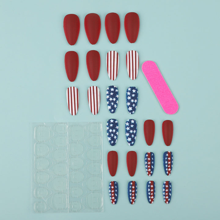 Creative nail art with patriotic designs Kalsten
