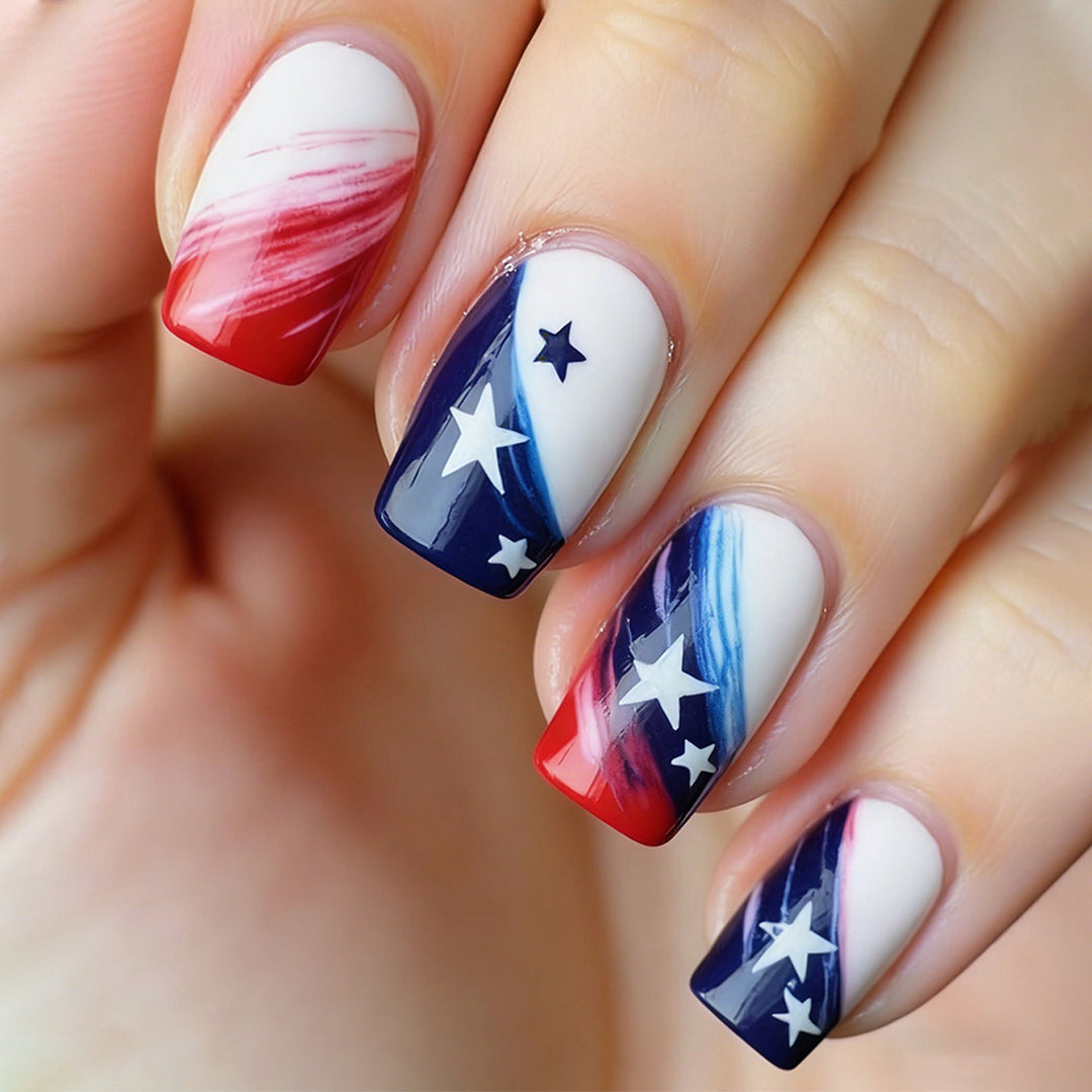Patriotic Nail Art Design Kalsten