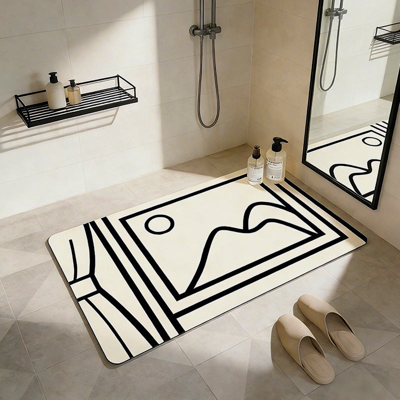 Playful Cartoon Dog-Themed Bath Mat Kalsten
