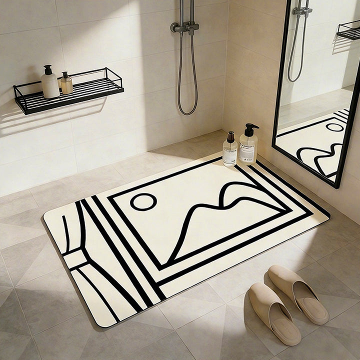 Playful Cartoon Dog-Themed Bath Mat Kalsten