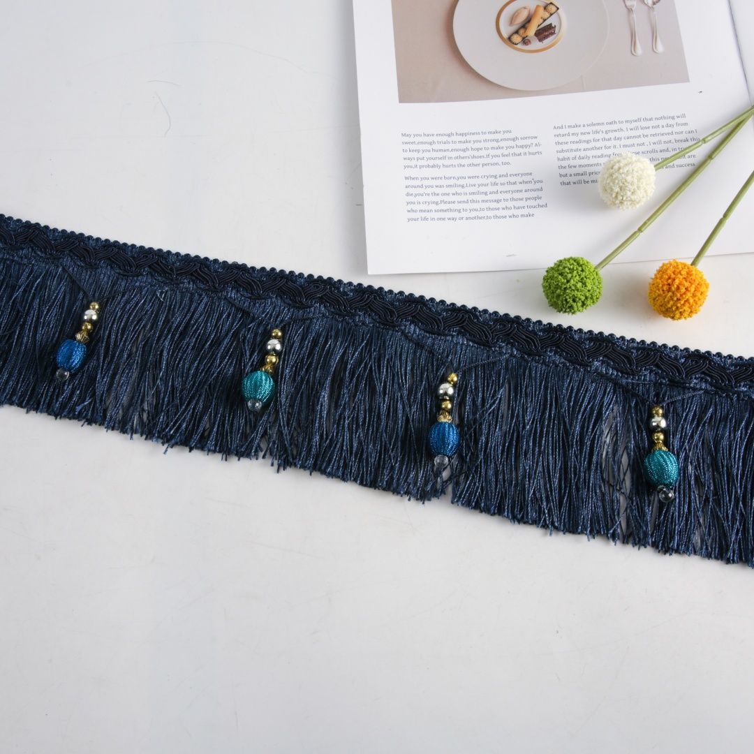 Luxury Fringe Braid with Bead Trim Kalsten