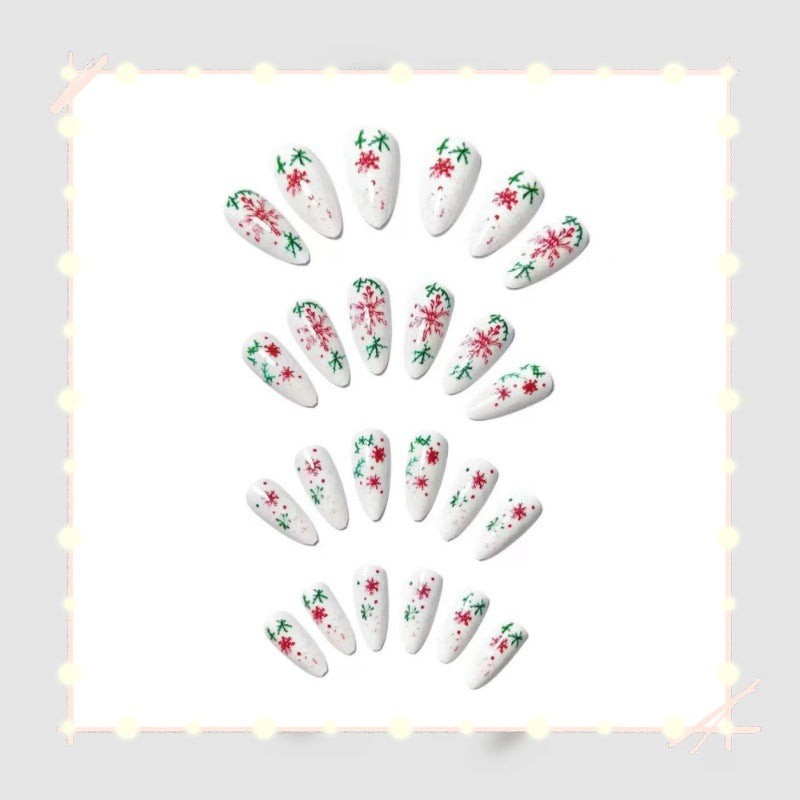 Creative Nail Art with Festive Snowflake Design Kalsten