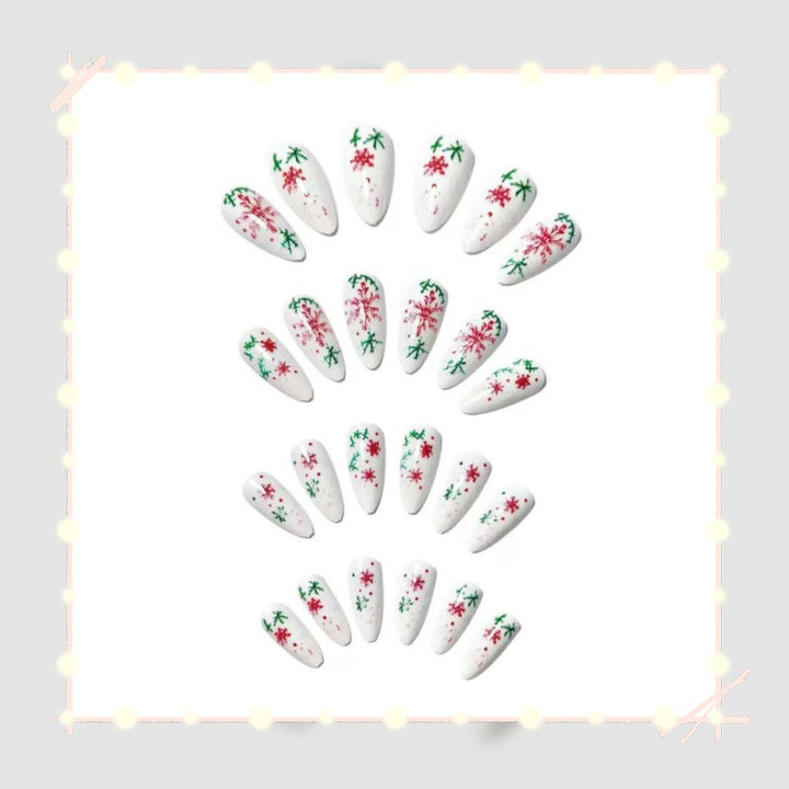Creative Nail Art with Festive Snowflake Design Kalsten