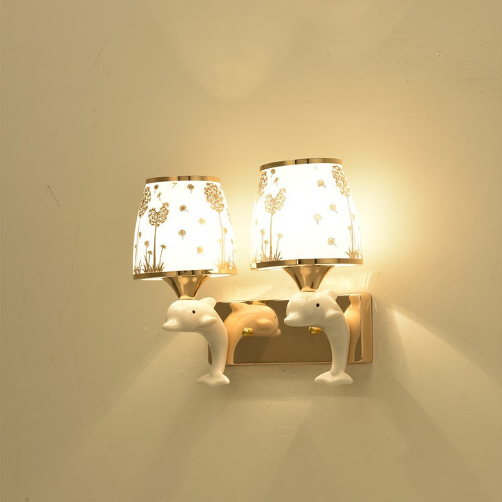 Dolphin-Themed Wall Light Fixture