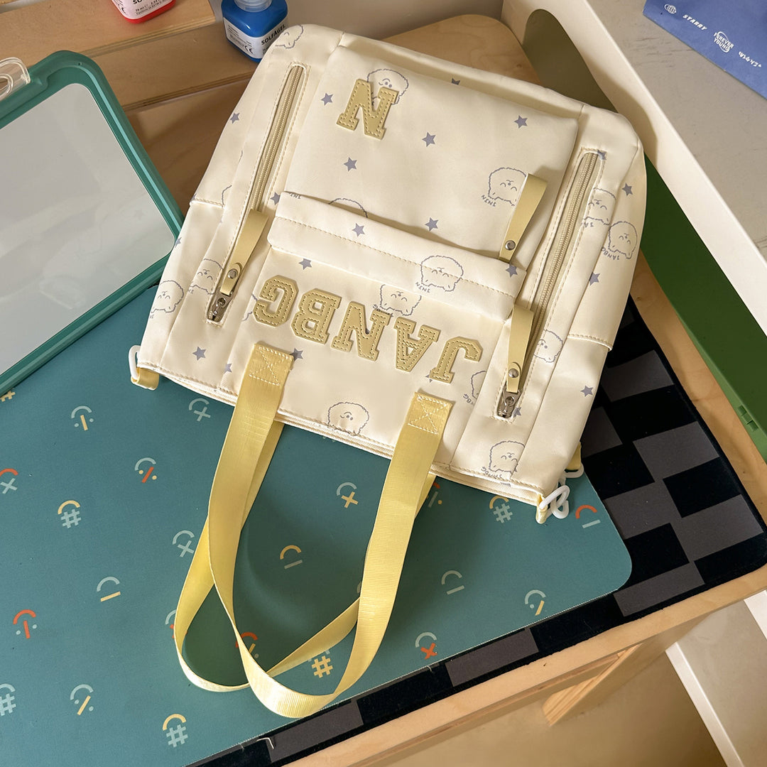 Casual Character-Embellished Backpack Kalsten