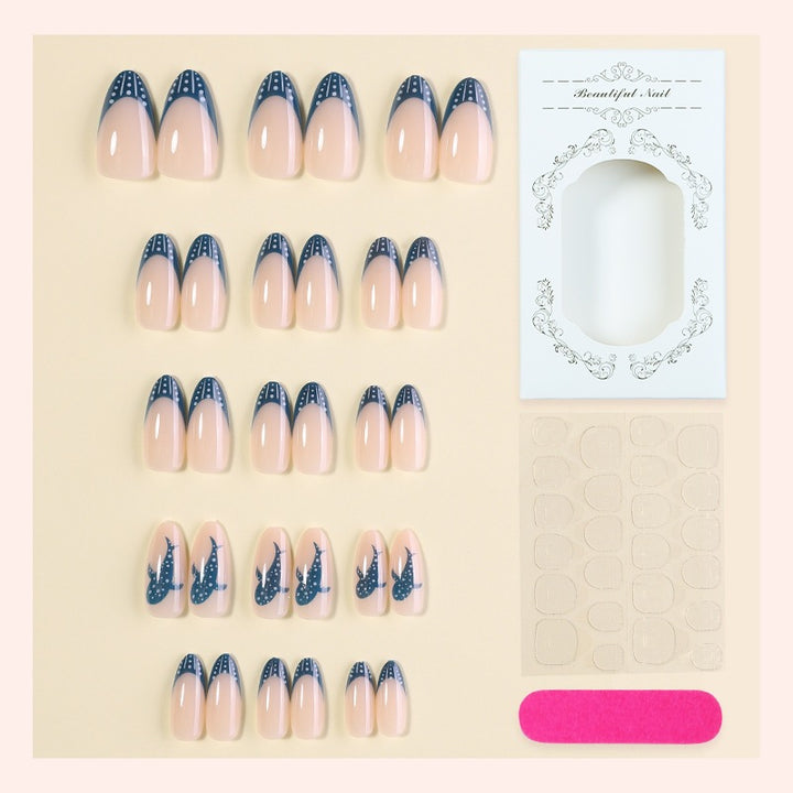 Creative Acrylic Nail Set with Stylish Design Accents Kalsten