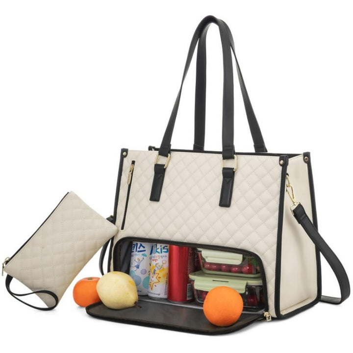 Insulated Multi-Compartment Lunch Tote