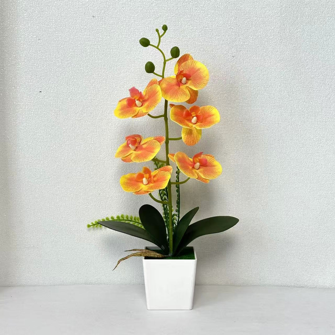 Realistic Artificial Orchid Arrangement for Home Decor