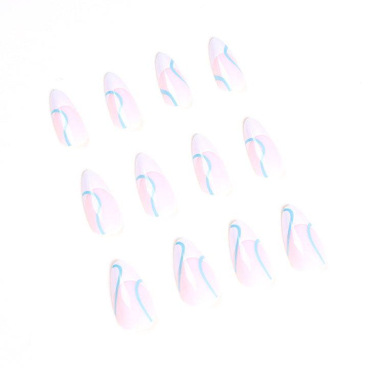 Artful Nail Extensions in an Elegant Design with Colorful Accents Kalsten
