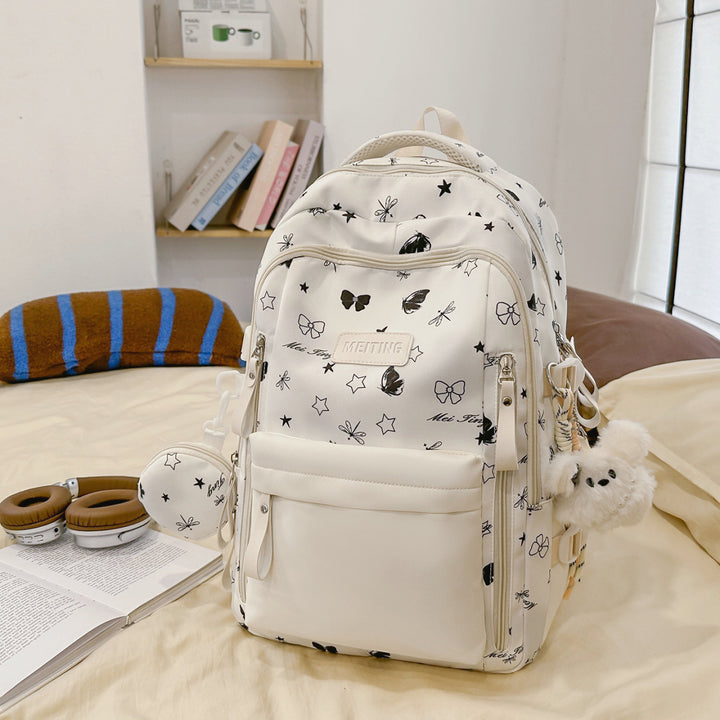Playful Patterned School Backpack