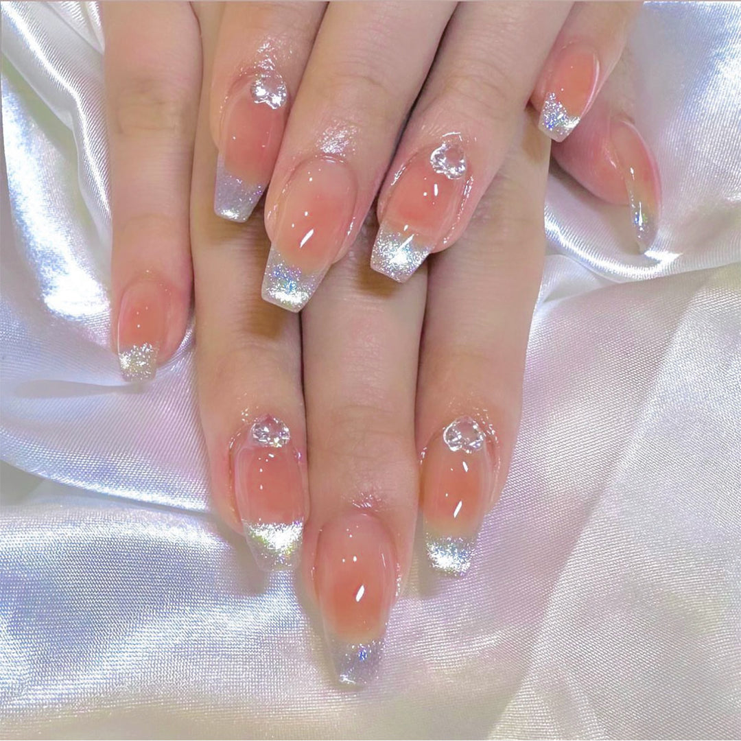 Elegant Gradient Press-On Nail Set with Glossy Finish Kalsten