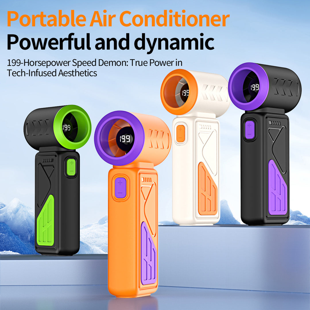 Women Portable Mini Fan with LED Temperature Display Kalsten