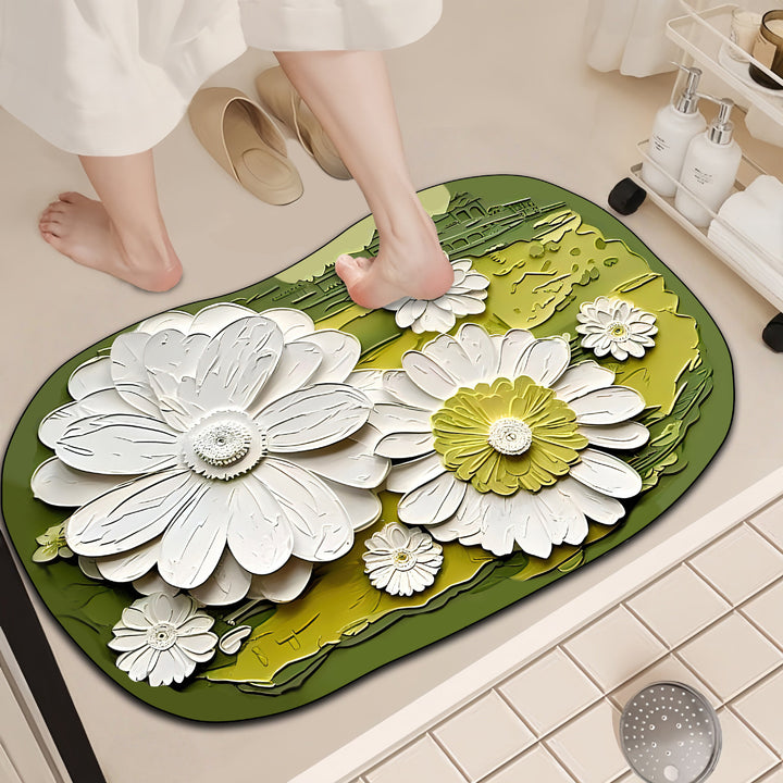 Luxurious Floral Design Bath Mat Kalsten