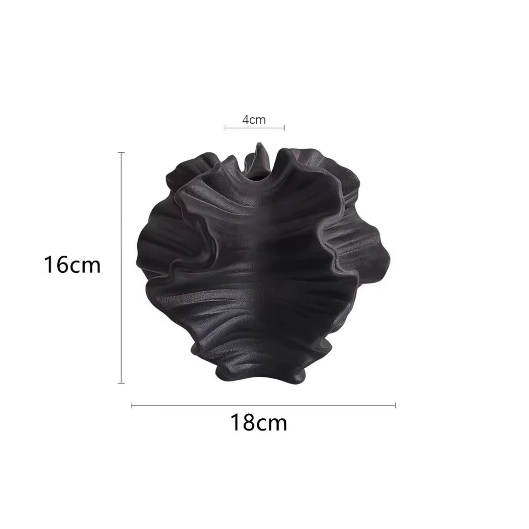 Shell-Inspired Decorative Ceramic Vase