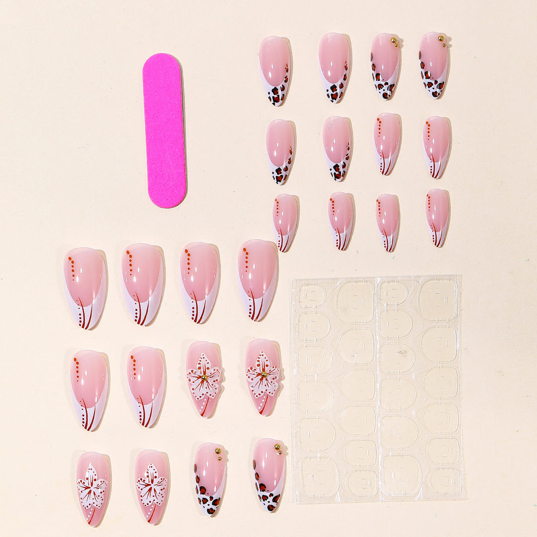 Artistic Floral Acrylic Nail Art Kalsten