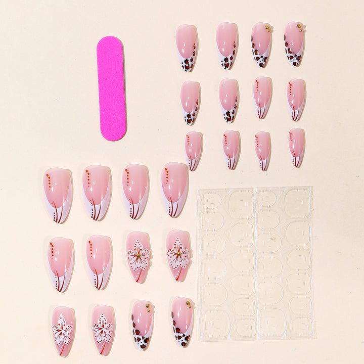 Artistic Floral Acrylic Nail Art Kalsten